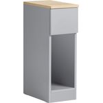 SoBuy FBT111-HG Nachttisch, MDF, Lackiert, Grau, 35 x 60 x 20 cm