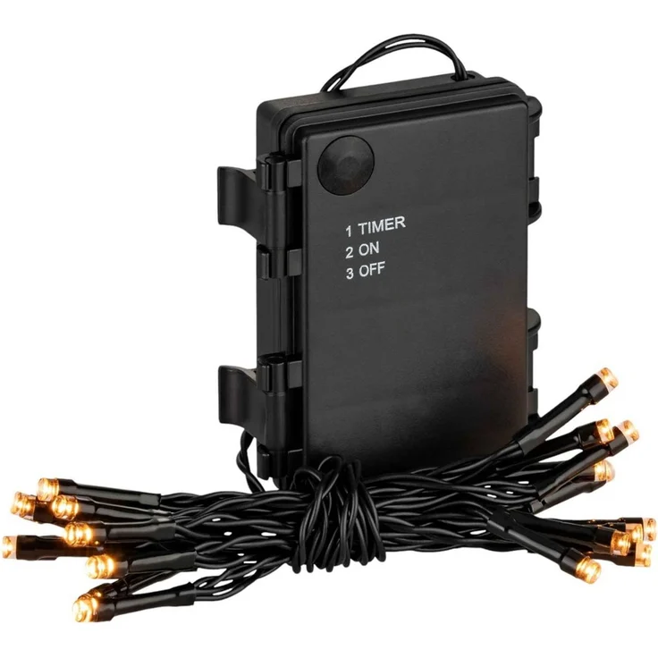 Coen Bakker Deco BV LED-Lichterkette Led Lights, Batterie außen 100 LED Classic warm 7,45m 6/18h Timer – Bild 1