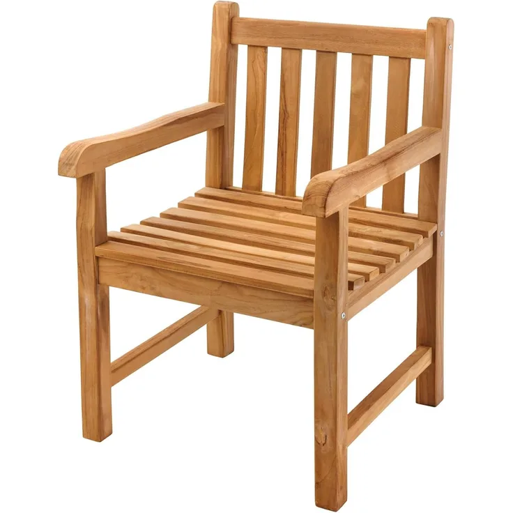 riess-ambiente Gartenstuhl EMPIRE TEAK natur (Einzelartikel, 1 St), Outdoor · Massivholz · Wetterfest · Teakholz · Landhaus Design