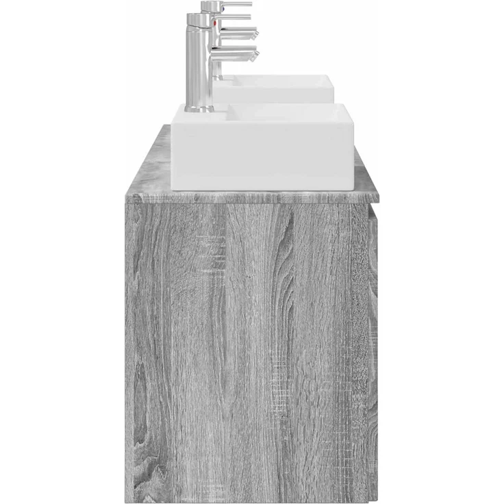 vidaXL Badezimmerschrank-Set 3 stk. Grau Sonoma 129 x 41 x 79,5 cm 3405653 – Bild 7