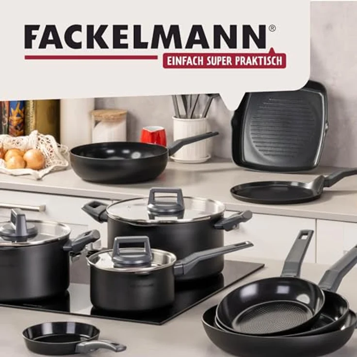 FACKELMANN Pfanne 20cm Statement – Keramik beschichtete Pfanne - Recyceltes Aluminium mit Antihaft-Beschichtung, Wabenbodenstruktur – Für alle Herdarten inklusive Induktion, PFAS-frei – Bild 8