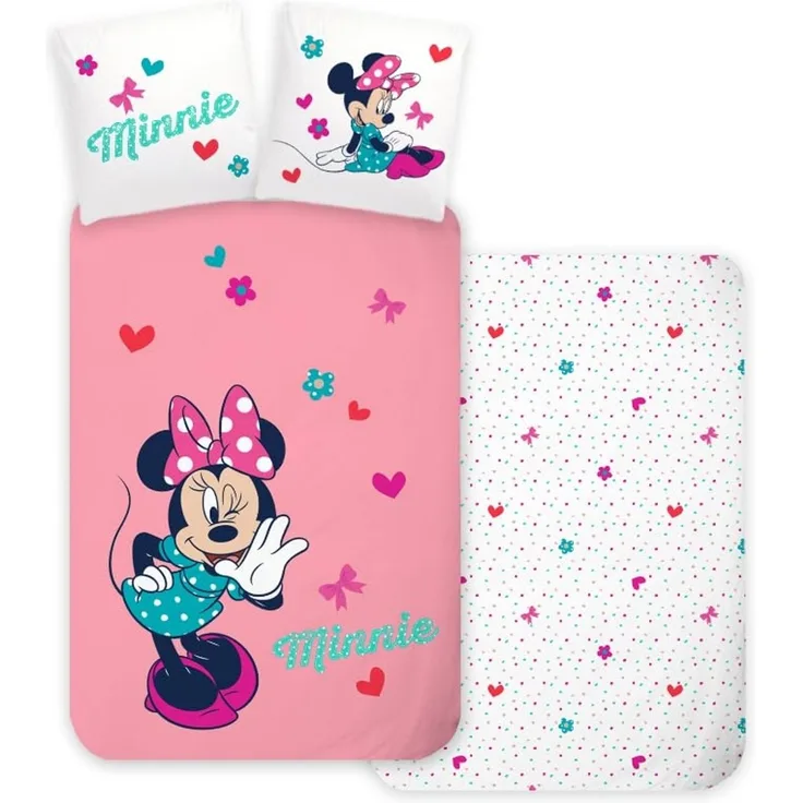 Disney Minnie Mouse Babybettwäsche Minnie Mouse Babybettwäsche "Zauberhafte Minnie" in Rosa, 100% Baumwo