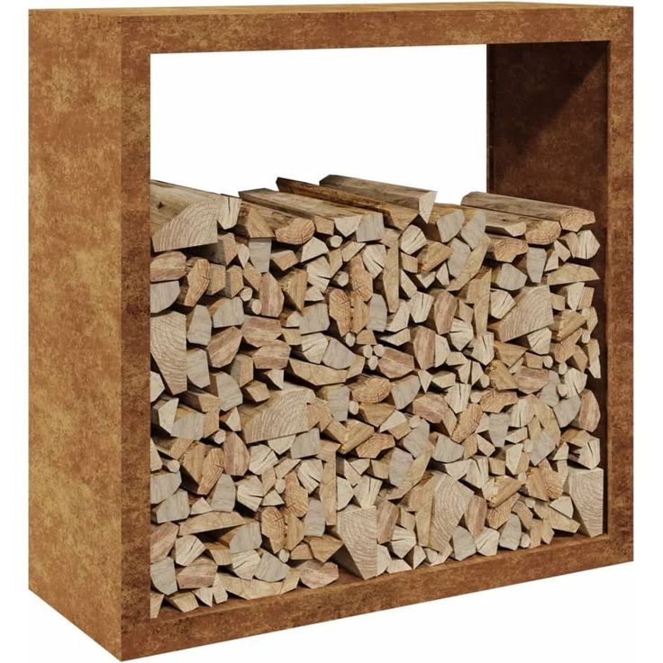 vidaXL Brennholzregal 100x40x100 cm Wetterfester Stahl 850974 – Bild 2