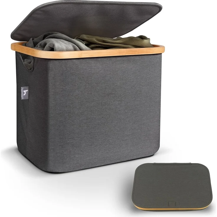 HENNEZ Wäschekorb Aufbewahrungsbox mit Deckel 40L, kompatibel mit IKEA KALLAX Regal, Aufbewahrungsboxen – Bild 1