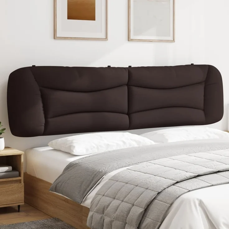 vidaXL Kopfteil-Kissen Dunkelbraun 200 cm Stoff 374619 – Bild 1