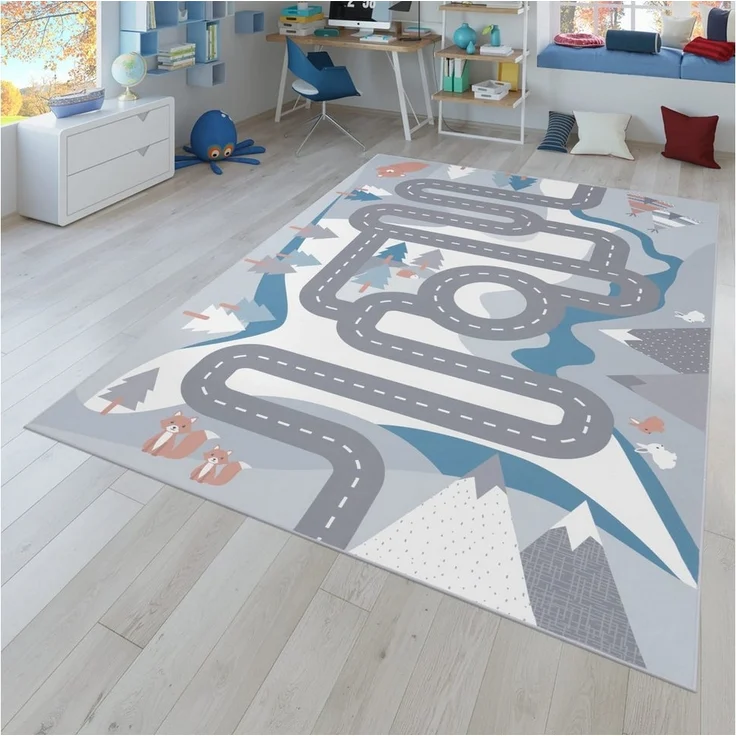 TT Home Teppich, Rechteckig, Höhe: 4 mm, Kinderzimmerteppich Teppich Junge Mädchen Kinderteppich Baby Rutschfes – Bild 5