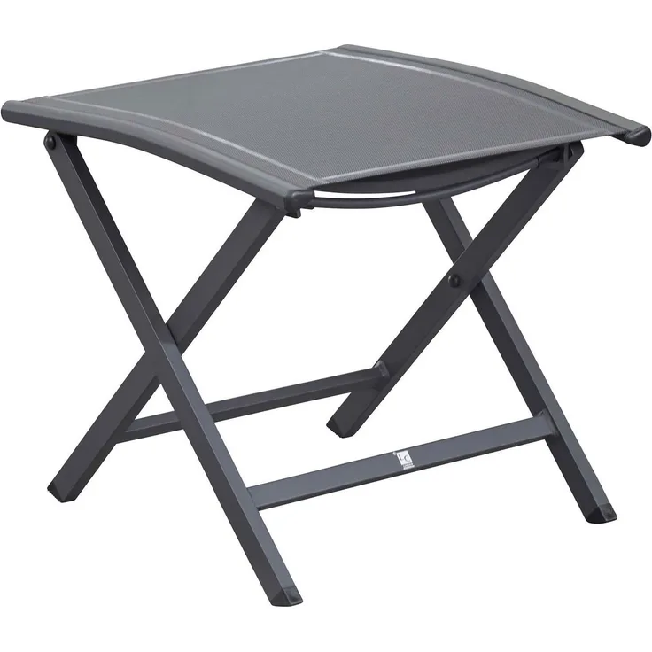 UNICAMO Hocker, klappbar, mit Textillehne, Farbe: Anthrazit