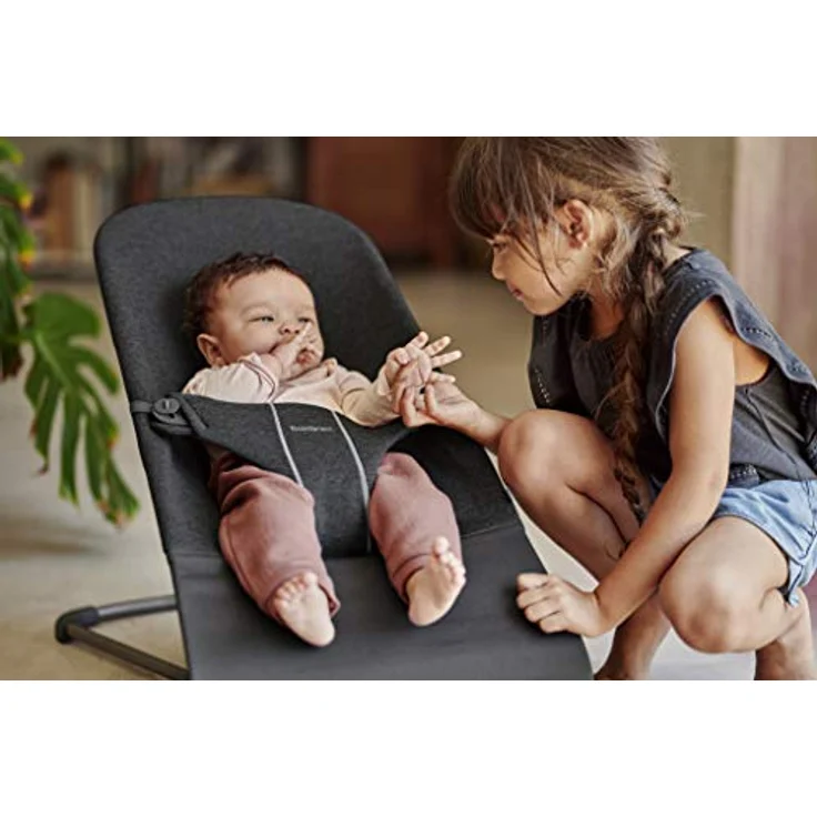 BabyBjörn Bliss Jersey Wippe Holzkohle Grau Grau dunkel 1 – Bild 3