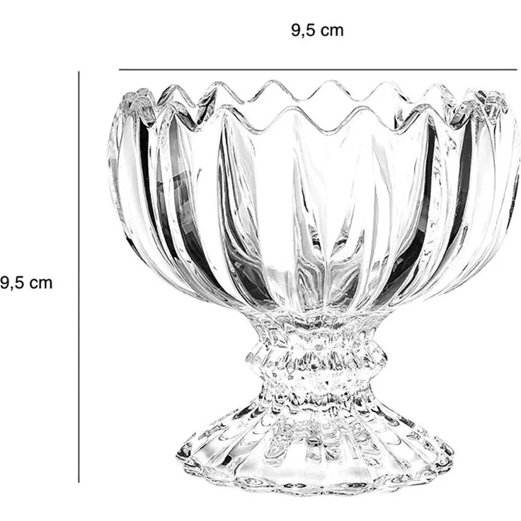 6er-Set Glasschalen 200ml, Lotus-Design - Perfekt für Desserts & Snacks – Bild 2