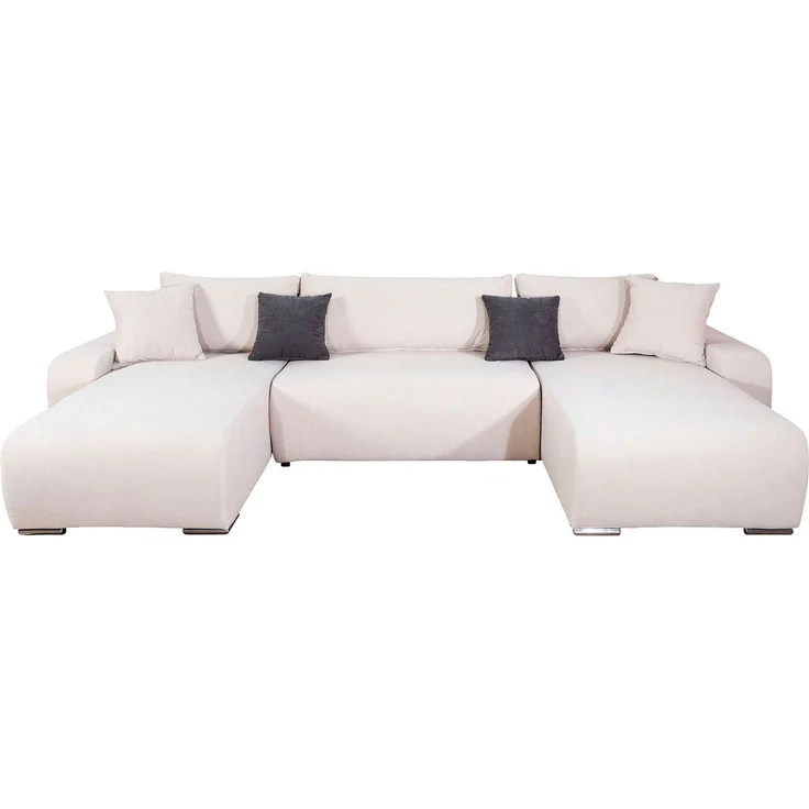 COLLECTION AB Wohnlandschaft Paola U-Form, B: 314 cm, Schlaffunktion, Bettkasten & 4 Zierkissen, Federkern – Bild 2