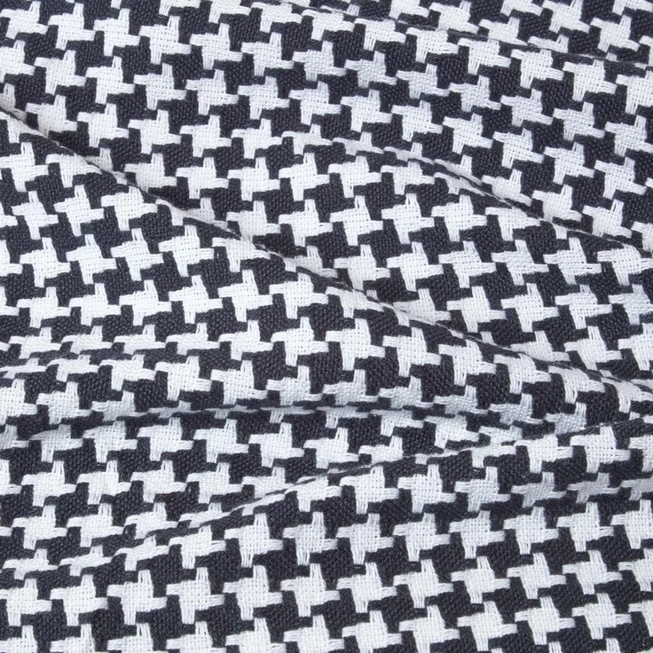 Plaid Sofaüberwurf mit Hahnentrittmuster, schwarz/weiß, 150 x 200 cm, Homescapes – Bild 3