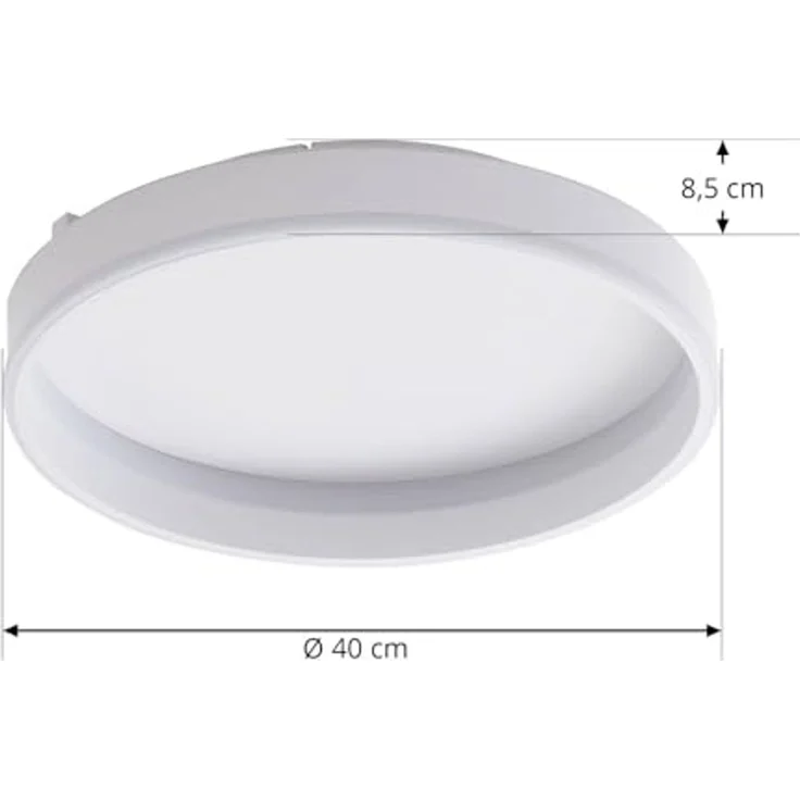 Lindby Deckenleuchten Yasmen, LED, Kunststoff Weiß Farbwechsel warmweiß / tageslicht IP20, LED 23 W gesamt, Farbwechsel warmweiß / tageslicht – Bild 4