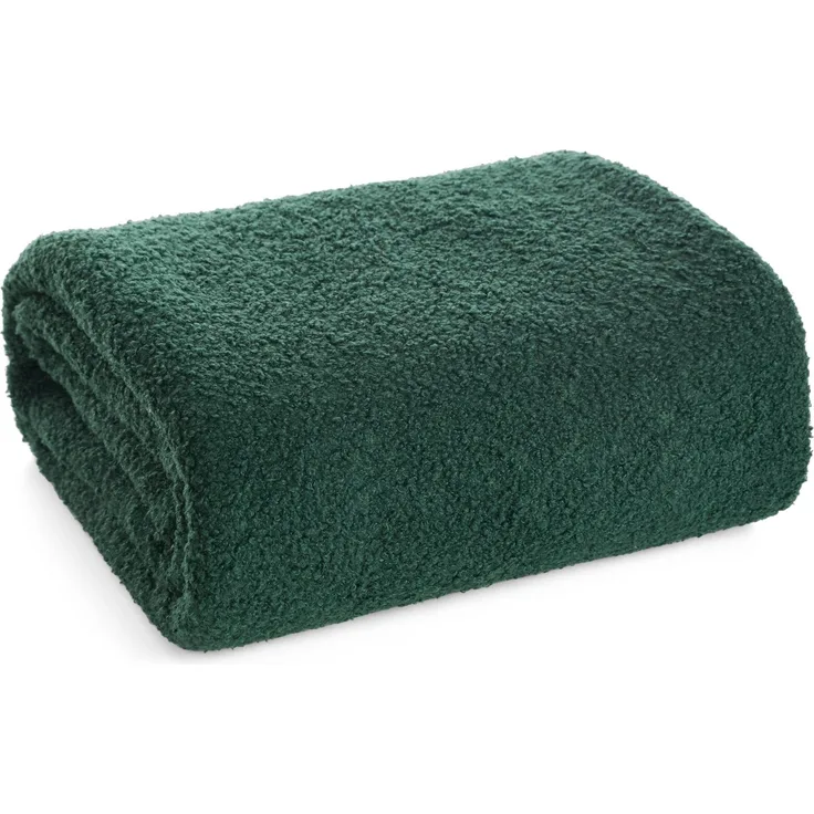 Sofadecke BOUCLE dunkelgrün 220x200 cm dunkelgrün