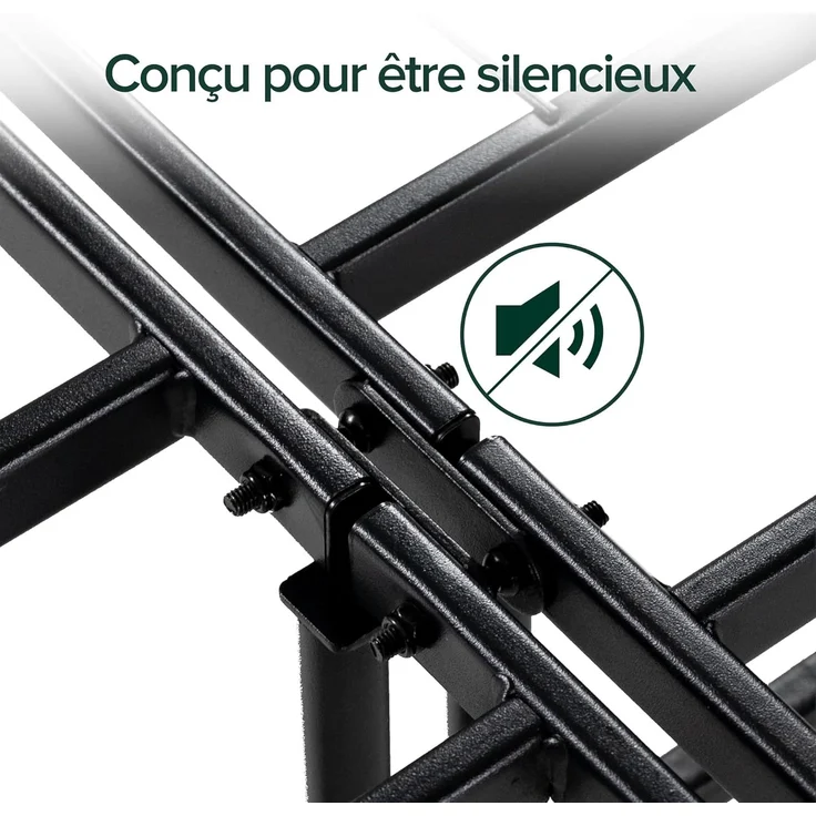 Zinus Shawn 35. 5CM SmartBase Plattform Bed Frame, Black, 140 x 190 x 35,5 cm – Bild 8