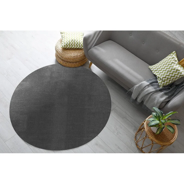 the carpet Teppich Relax round, rund, Höhe: 16 mm, waschbarer Wohnzimmer Teppich modern rutschfest – Bild 2
