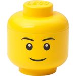 Room Copenhagen 'LEGO Storage Head Boy' Aufbewahrungsbox gelb mini