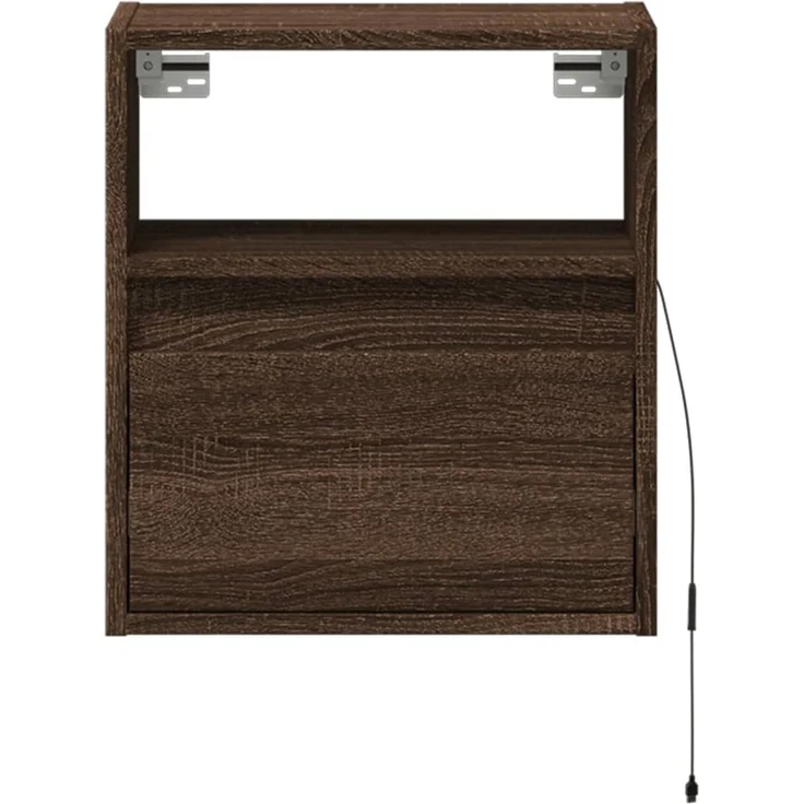 TV-Wandschrank, TV-Hängeboard Fernsehschrank mit LED-Beleuchtung Eichen-Optik 41x31x45 cm – Bild 6