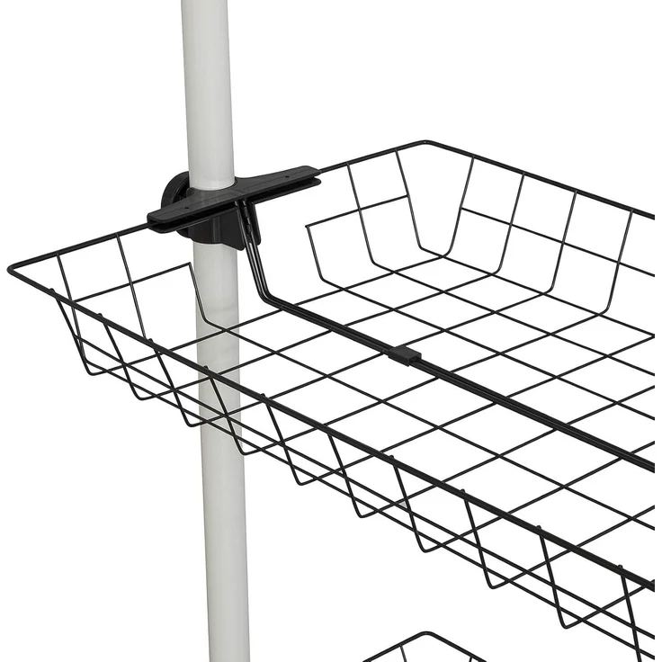 SoBuy FRG34-P02 Aufbewahrungskörbe, Metall, Pulverbeschichtung, Schwarz, 83 x 8 x 19 cm – Bild 5