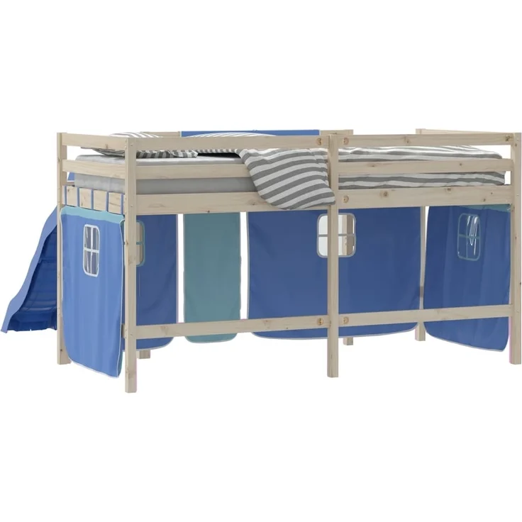 vidaXL Vorhänge für Hochbett Blau Polyester 835914 – Bild 6