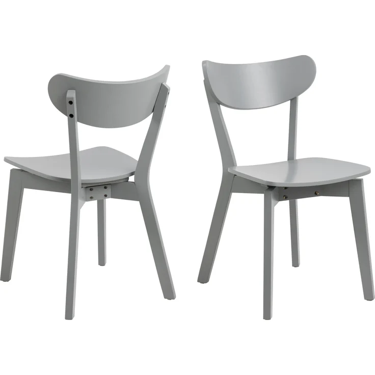 Esszimmerstuhl >Roxby< (2er-Set) in Grau, Holz - 45x79,5x55cm (BxHxT) – Bild 3