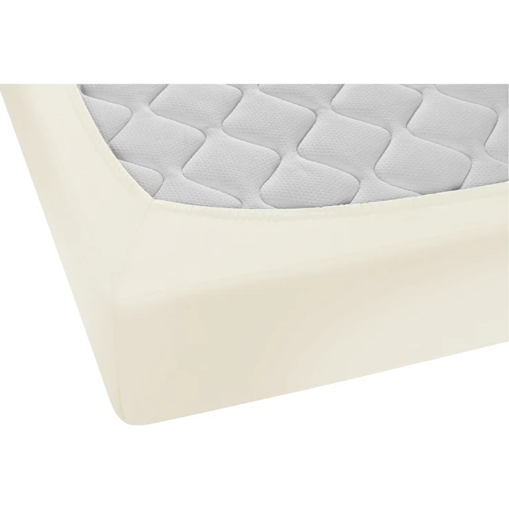 biberna Feinjersey-Spannbetttuch, 100 % Baumwolle, perlmutt, 1x 140x200 cm - 160x200 cm – Bild 2