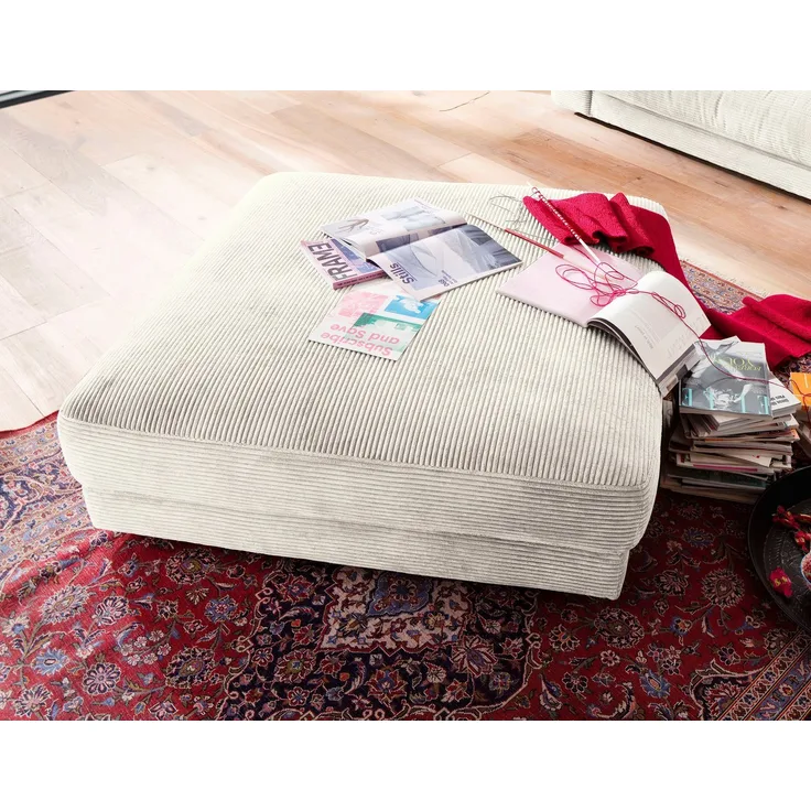 Places of Style Hocker Enisa, passend zum "Enisa"-Sofa, Bezug in Cord