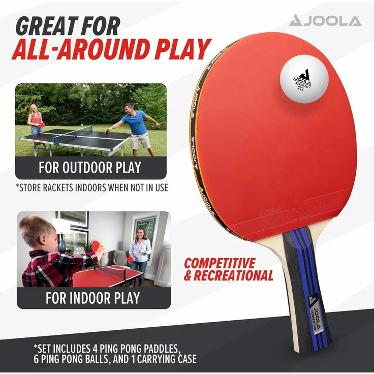 JOOLA Tischtennis Family Advanced Set, Tischtennisschläger TT – Bild 5