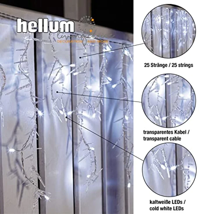 Hellum LED-Eislichtvorhang 100-tlg. außen 565140 – Bild 4