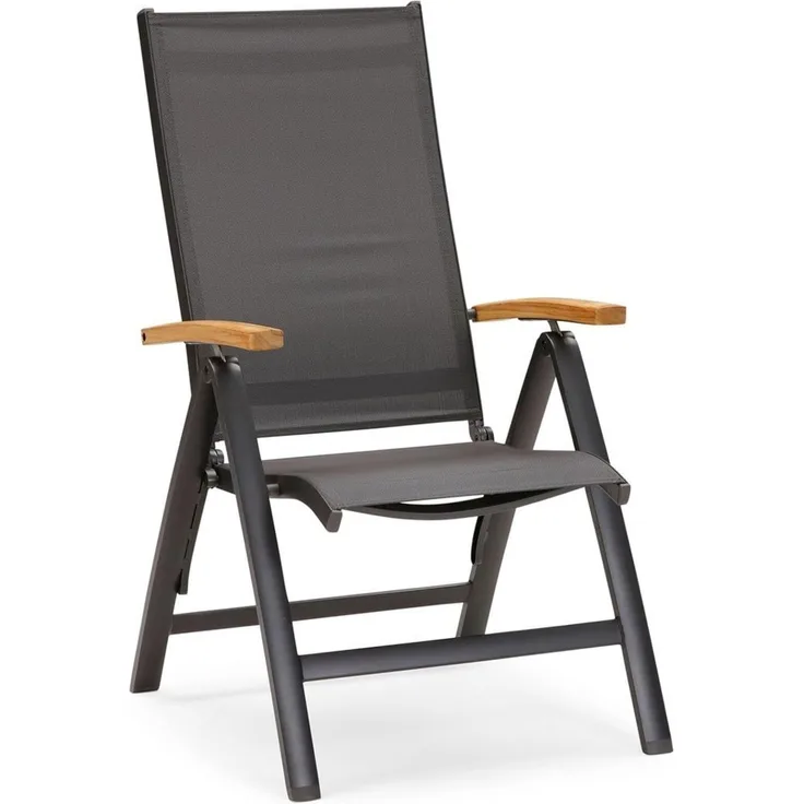 Klappsessel Cavalese anthrazit/Teak