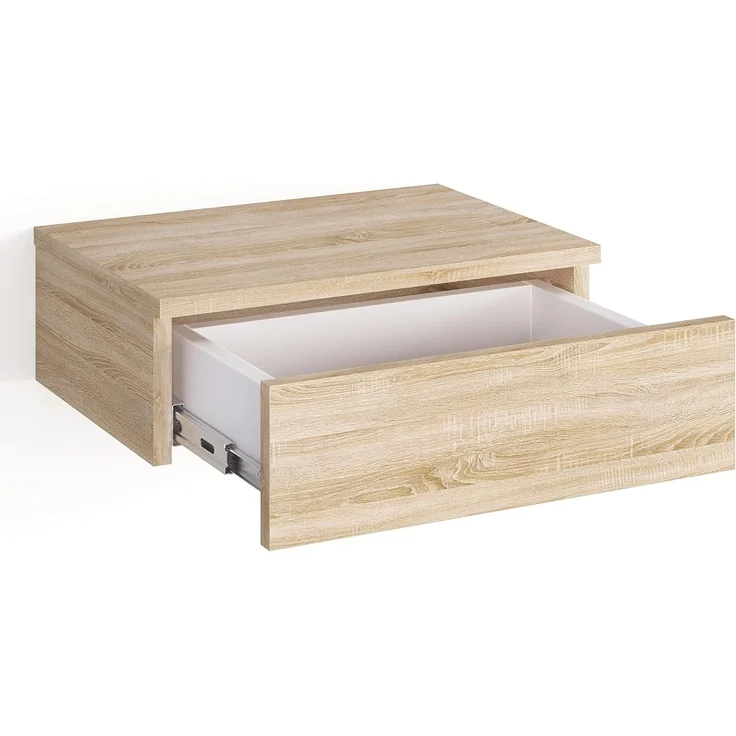 KOMTO Wandregal mit Schublade 2er Set Nachttisch Wandschublade Monaco 2 pcs, Wandschublade Nachtschrank Hängend, Monaco 46 x 30 x 15 cm – Bild 6
