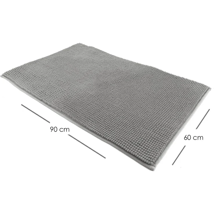 heimtexland Badematte Badvorleger Chenille Badteppich Duschvorleger, rutschhemmend beschichtet, Fußbodenheizung geeignet, schnell trocknend, strapazierfähig, fußbodenheizungsgeeignet, rutschfest, saugstark, Polyester, rechteckig, 60x90 cm, Hochflor, su... – Bild 2