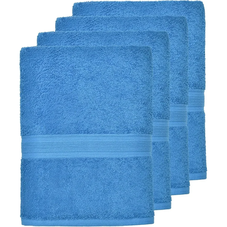 leevitex® Handtuch Frottee 4er Set, 50x100 cm, hochwertig verarbeitet & fusselfrei – Bild 2