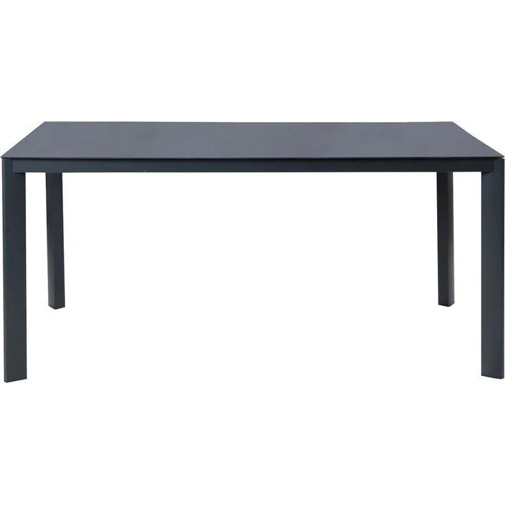 Outdoor Gartentisch LIVORNO, B 160 x T 90 cm, Anthrazit, Grau, Aluminium, Tischplatte aus 3D Sicherheitsglas – Bild 2