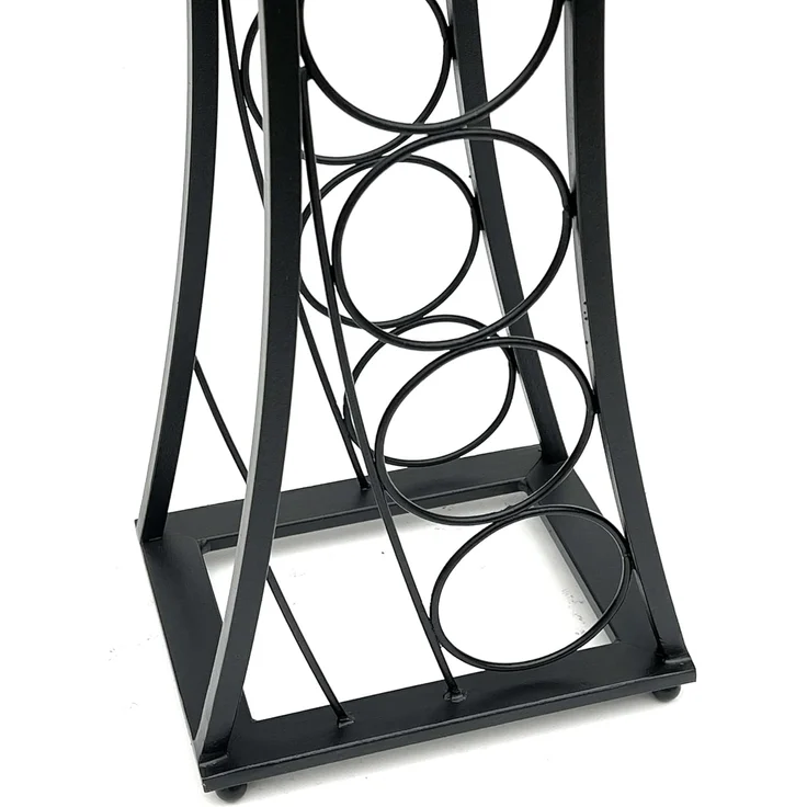 DanDiBo Weinregal Metall Schwarz Stehend Mika 80 cm 96536 Flaschenregal Flaschenständer Flaschenhalter Schmal Modern – Bild 6