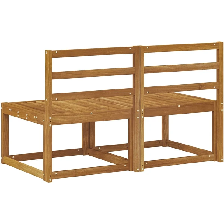 vidaXL 2 Stück Outdoor Mittelsofa Massivholz Akazie Natur 900458 – Bild 5