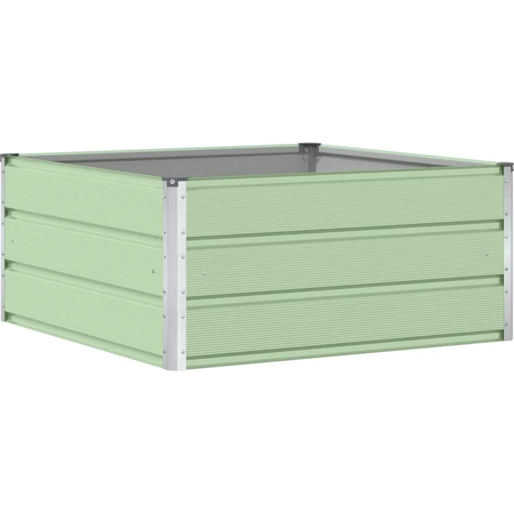 vidaXL Pflanzkübel Pastellgrün 100 x 100 x 45 cm Stahl 42018234 – Bild 1