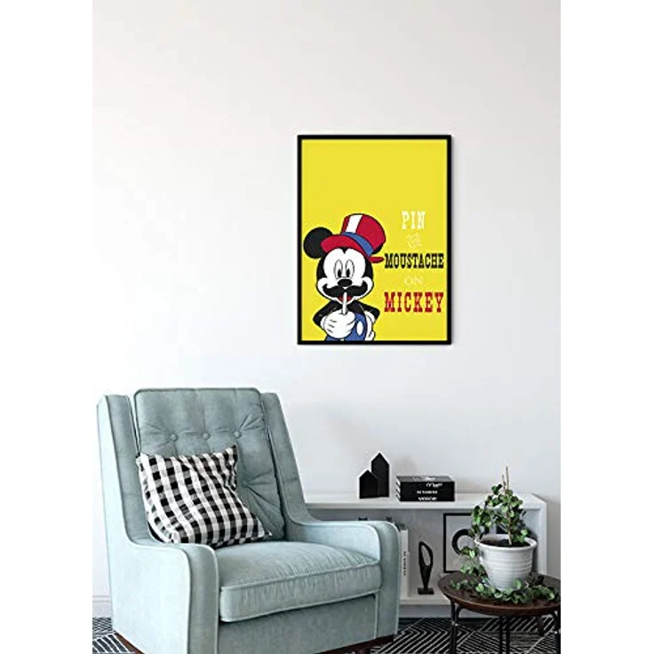 Komar Disney Wandbild Mickey Mouse Moustache, Kunstdruck für Kinderzimmer, Größe 30x40cm, ohne Rahmen, fotorealistischer Druck, Made in Germany – Bild 4