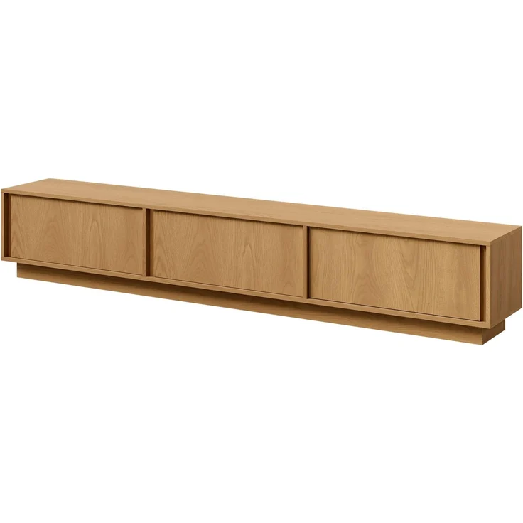 AX LIVING Varelo TV-Wände Eiche Carmel – TV-Board 230 cm stehend, Regal links – Bild 3