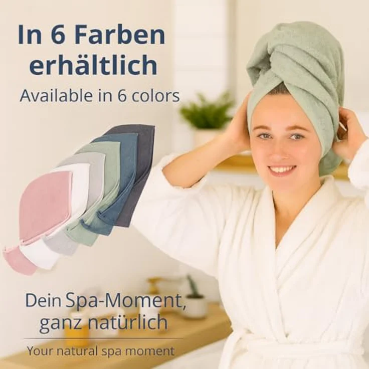 Betz Turban-Handtuch mit Knopf BERLIN Kopfhandtuch Haarturban, (1-St), mit Knopfverschluss – Bild 7