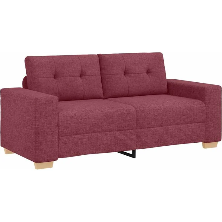 vidaXL Loveseat-Sofa Weinrot 140 cm Stoff 4105081 – Bild 1