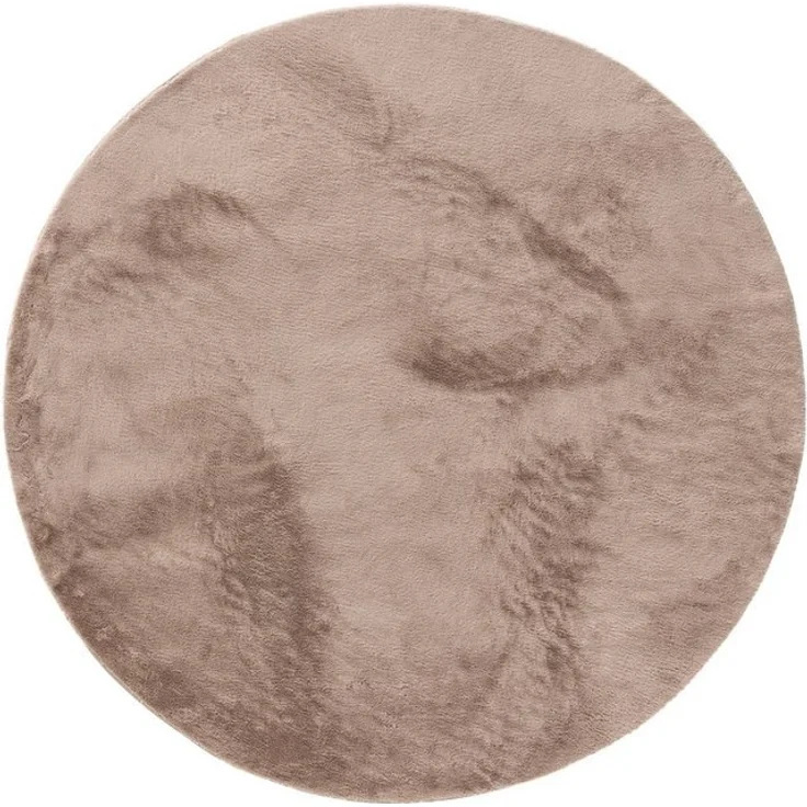 benuta Fellteppich Furry, rund, Höhe: 11 mm, Teppich Wohnzimmer, Esszimmer, Schlafzimmer, Flur, Weich, Rutschfest – Bild 5
