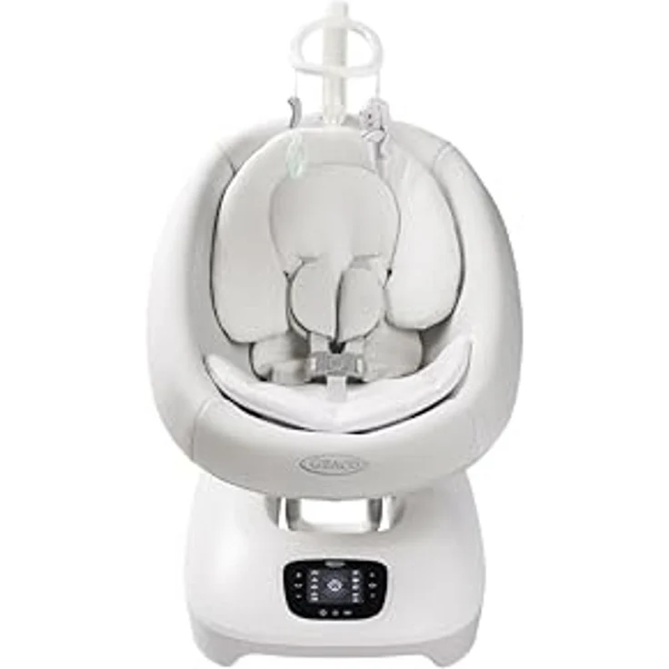 Graco Eluma™ Sway elektrische Babyschaukel mit Cry-Detection Technologie, erkennt Babyweinen und reagiert selbstständig, ab Geburt bis ca. 9 Monate (9 kg), 3-fach verstellbarer Sitz, weiß, Rori – Bild 6