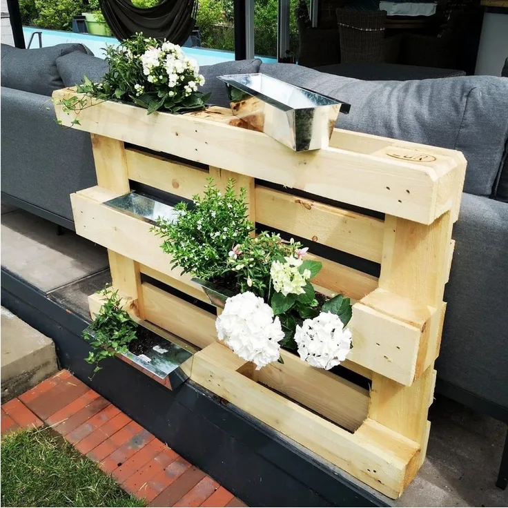 UNUS GARDEN Blumenkasten Blumenkasten mit Kante für Paletten (Blumenkasten mit Aufhängung aus Balkonkasten 6er Set)