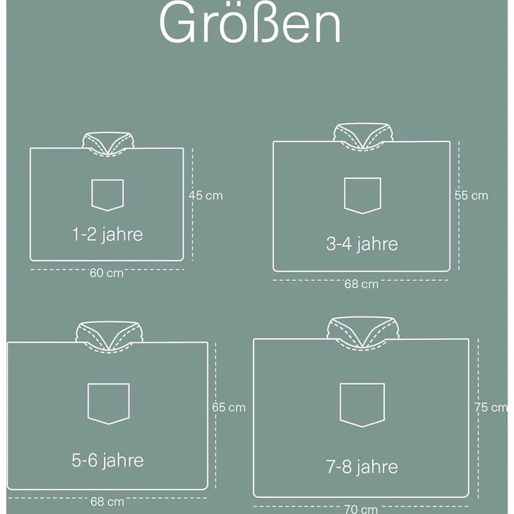 molis&co. Badeponcho für Kinder. Kapuzen-Strandtuch. Leichter und kompakter Bademantel für Kinder. (Altrosa, 7-8 Jahre) – Bild 6