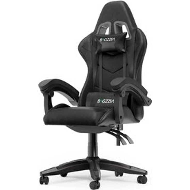 BIGZZIA Gaming-Stuhl Bürostuhl Ergonomisch mit Lendenkissen + Kopfstütze, Ergonomischer Bürostuhl höhenverstellbar – Bild 6