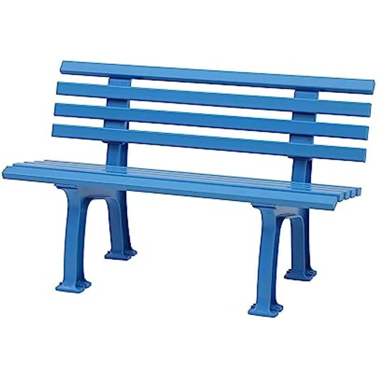 PROREGAL Gartenbank Antigua 2 Sitzer, Himmelblau, witterungsbeständiger Kunststoff, Maße HxBxT 74 x 120 x 54 cm