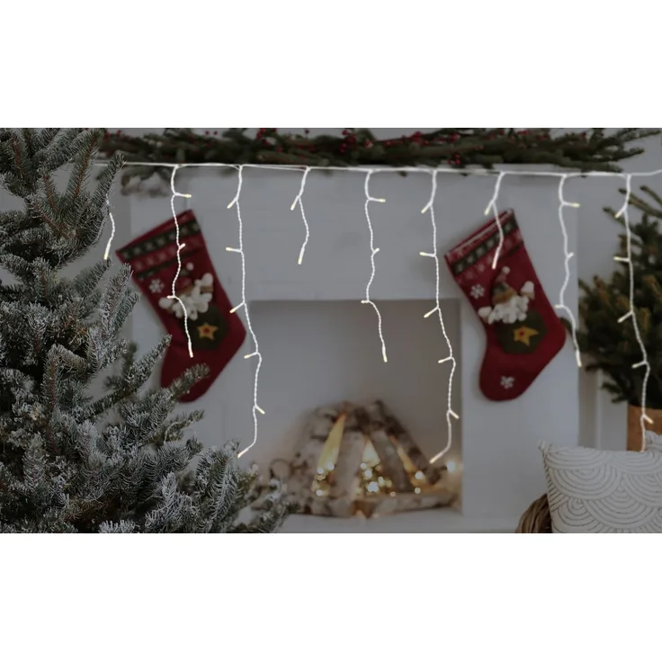 GLOBO LIGHTING Lichterkette LED LICHTERKETTE, Lichterkette IP44 Zuleitungskabel 5000mm L: 12000mm