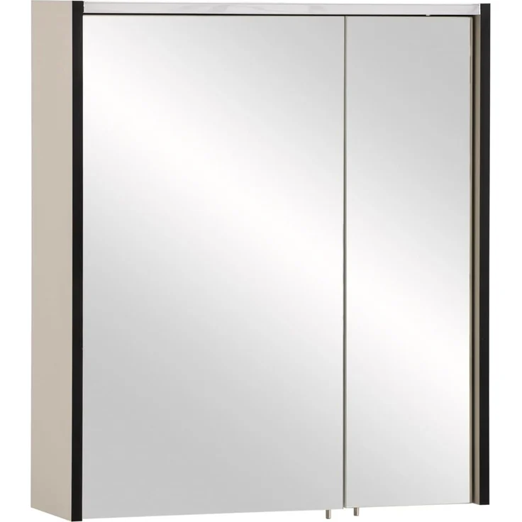 Schildmeyer Badmöbel-Set Edda 702056, Spiegelschrank, Waschbeckenunterschrank, Hochschrank, cremebeige – Bild 2
