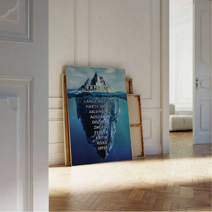 JUSTGOODMOOD Poster Premium ® Eisberg Erfolg · Gletscher · Motivation · ohne Rahmen, Poster in verschiedenen Größen Verfügbar, Poster, Wandbild – Bild 4