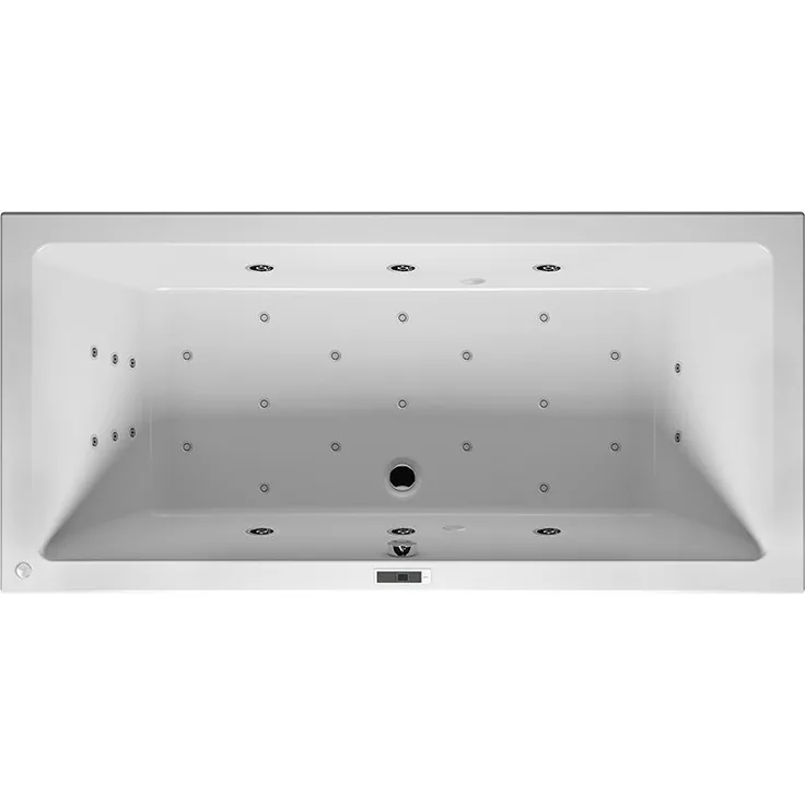 RIHO Lusso Rechteck-Badewanne, Version rechts, mit Bliss-System, Einbau, 2-Sitzer, weiß, B0, Ausführung: 160 x 70 x 47 cm, Nutzinhalt: 154 Liter - B013004005